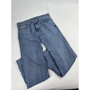 Levis Jeans Mens 33x32 Blue 569 Loose Straight American Faded Medium Wash Denim